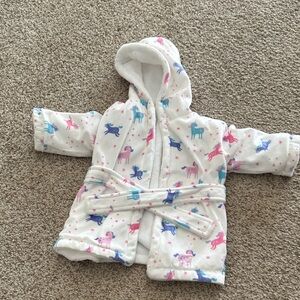 Kids Unicorn Print Pajama Robe